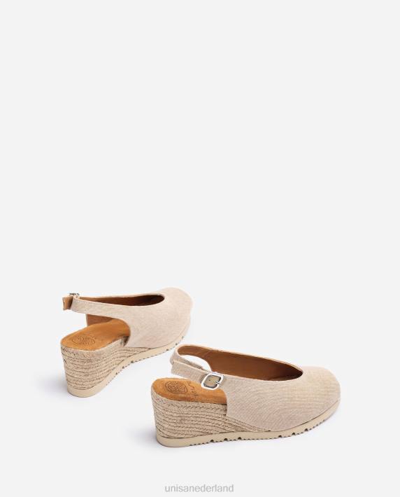 Unisa 02B0469 slingback jute sandaal vrouwen bruin