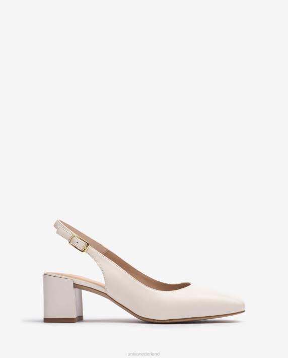 Unisa 02B0496 sling terug met een brede hak vrouwen wit