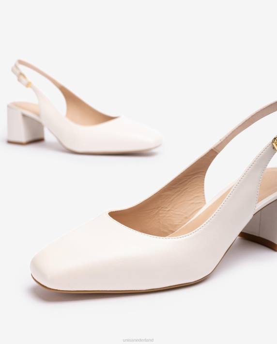 Unisa 02B0496 sling terug met een brede hak vrouwen wit