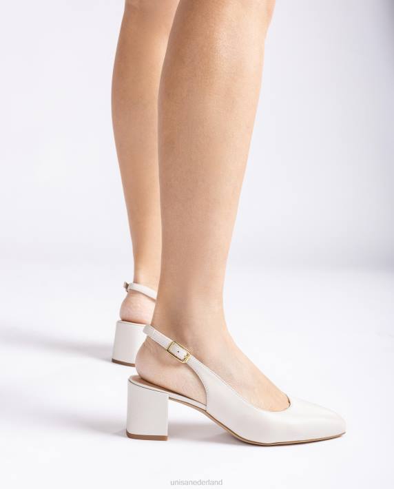 Unisa 02B0496 sling terug met een brede hak vrouwen wit