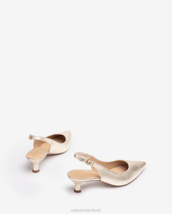 Unisa 02B0500 slingback van leer met metallic effect vrouwen mode