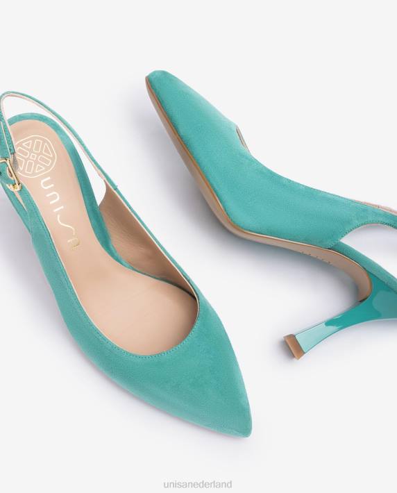 Unisa 02B0505 puntige teen slingback vrouwen groente