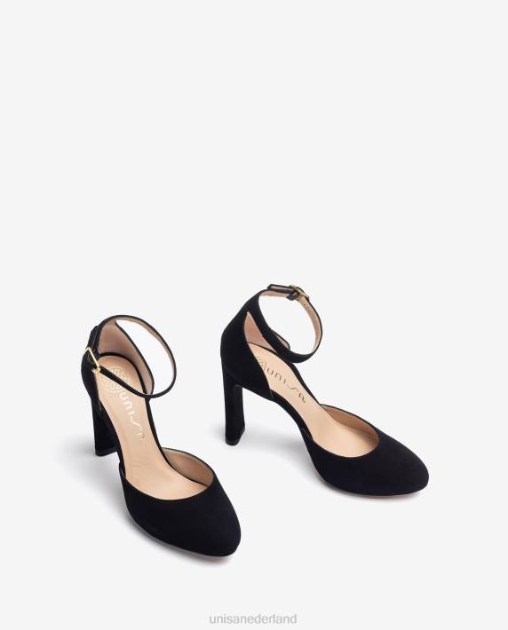 Unisa 02B0517 d'orsay suede schoen met enkelbandje vrouwen mode