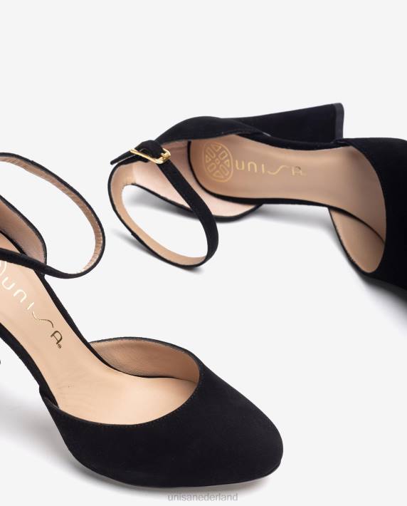 Unisa 02B0517 d'orsay suede schoen met enkelbandje vrouwen mode