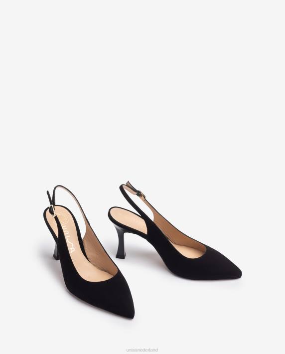 Unisa 02B0519 puntige teen slingback vrouwen zwart