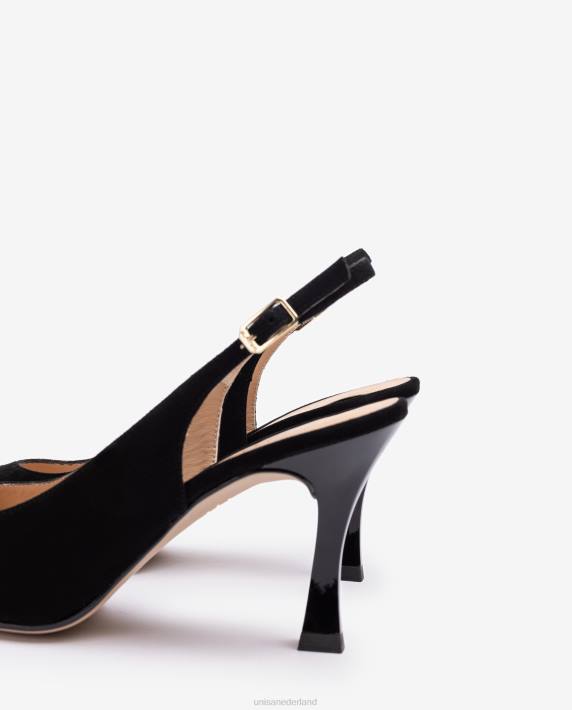 Unisa 02B0519 puntige teen slingback vrouwen zwart