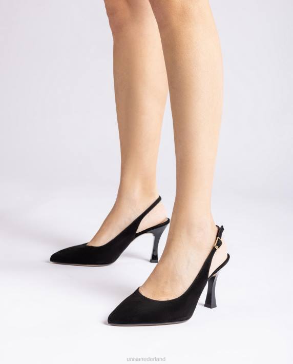 Unisa 02B0519 puntige teen slingback vrouwen zwart
