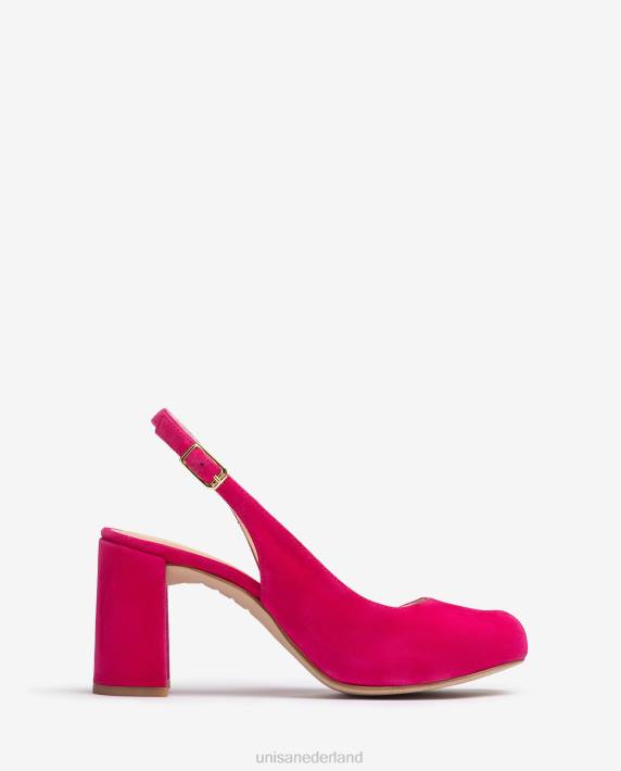 Unisa 02B0526 vierkante peep toe sling terug vrouwen roze