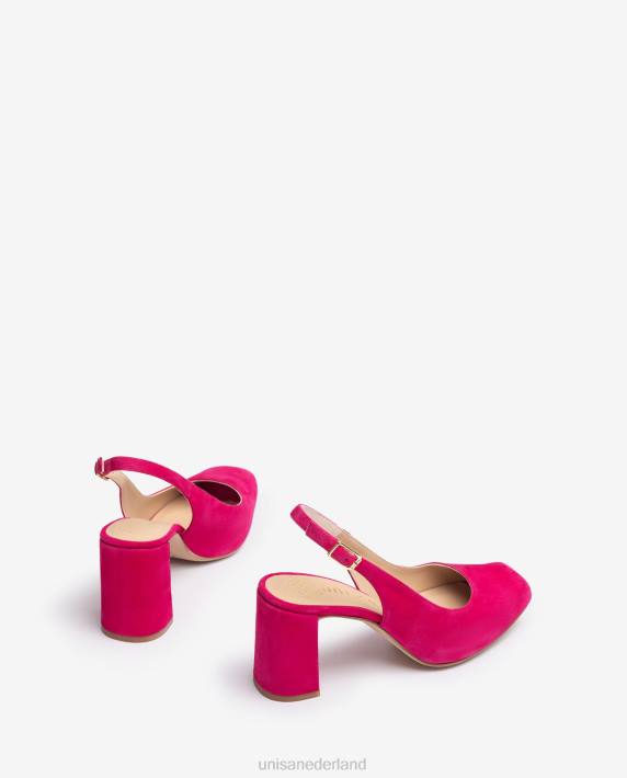 Unisa 02B0526 vierkante peep toe sling terug vrouwen roze