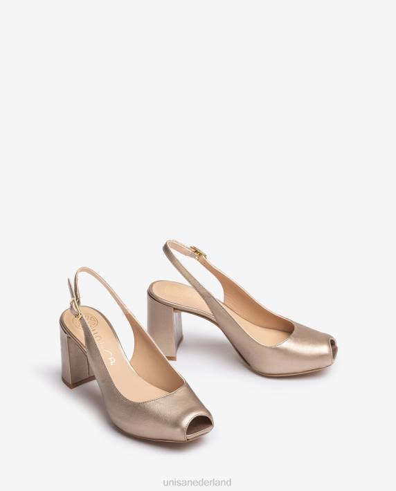 Unisa 02B0528 vierkante peep toe sling terug vrouwen bevallig