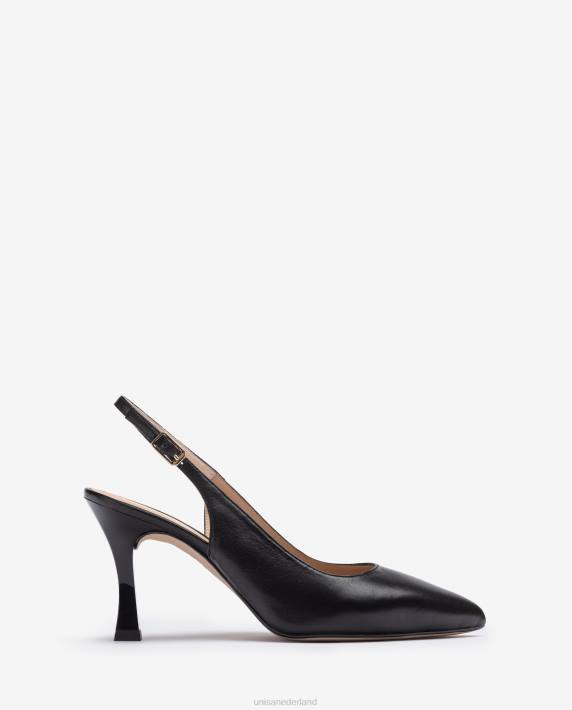 Unisa 02B0533 puntige teen slingback vrouwen zwart
