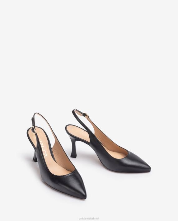 Unisa 02B0533 puntige teen slingback vrouwen zwart