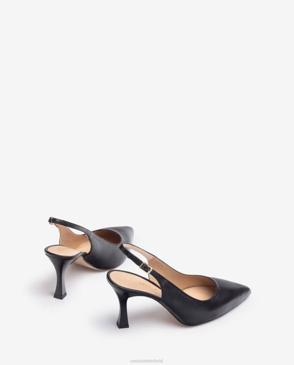 Unisa 02B0533 puntige teen slingback vrouwen zwart