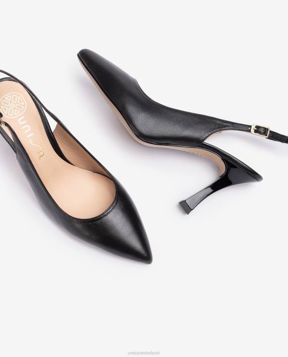 Unisa 02B0533 puntige teen slingback vrouwen zwart