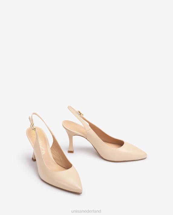 Unisa 02B0534 puntige teen slingback vrouwen beige