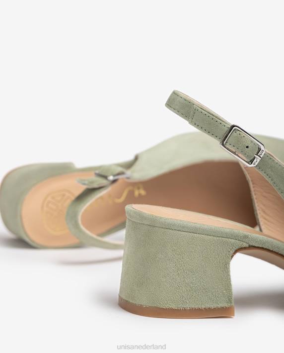 Unisa 02B0539 brede hak slingback vrouwen groente