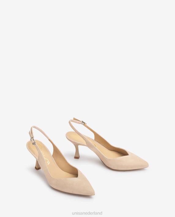 Unisa 02B0546 slingback met een geverfde hak vrouwen beige