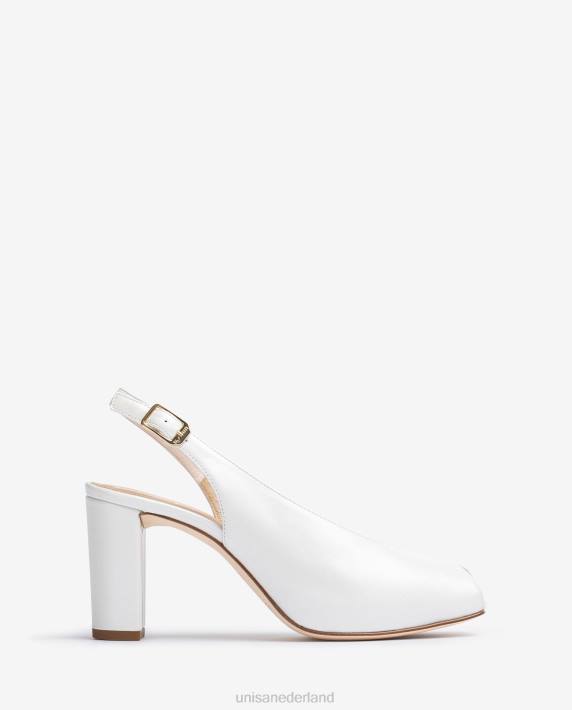 Unisa 02B0837 leren bruids slingback schoenen met open teen vrouwen mode