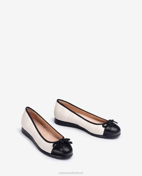 Unisa 02B01265 gewatteerde ballerinaschoen vrouwen wit