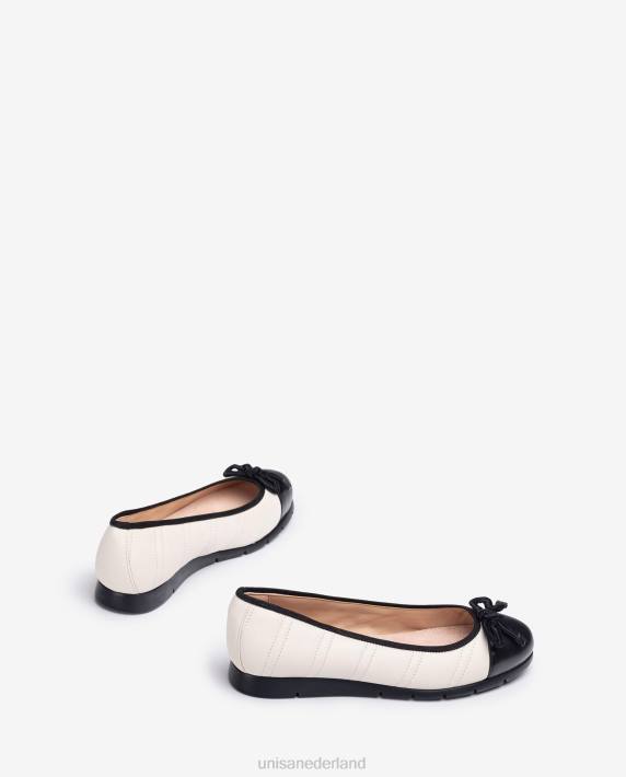 Unisa 02B01265 gewatteerde ballerinaschoen vrouwen wit