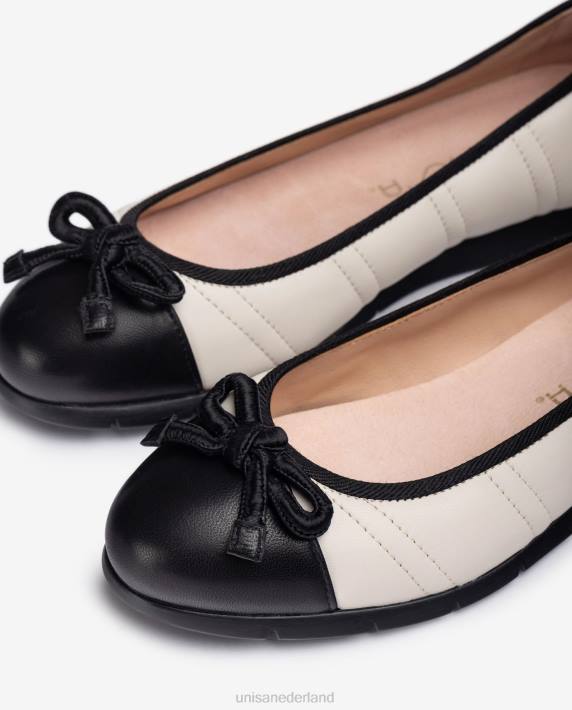 Unisa 02B01265 gewatteerde ballerinaschoen vrouwen wit