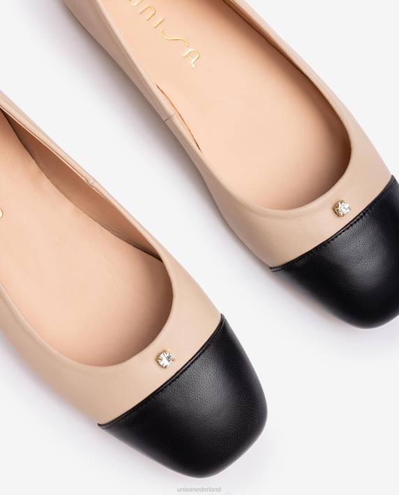 Unisa 02B0631 ballerinaschoen met vierkante neus vrouwen bevallig
