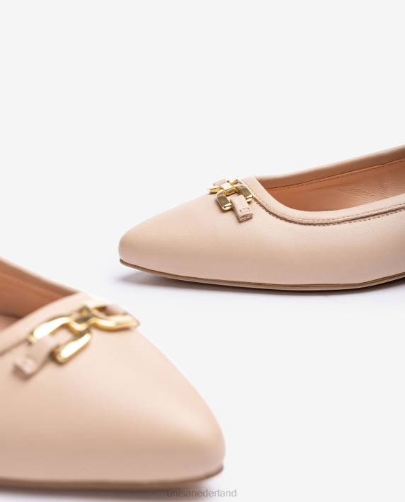 Unisa 02B0632 ballerinaschoen met spitse neus vrouwen beige