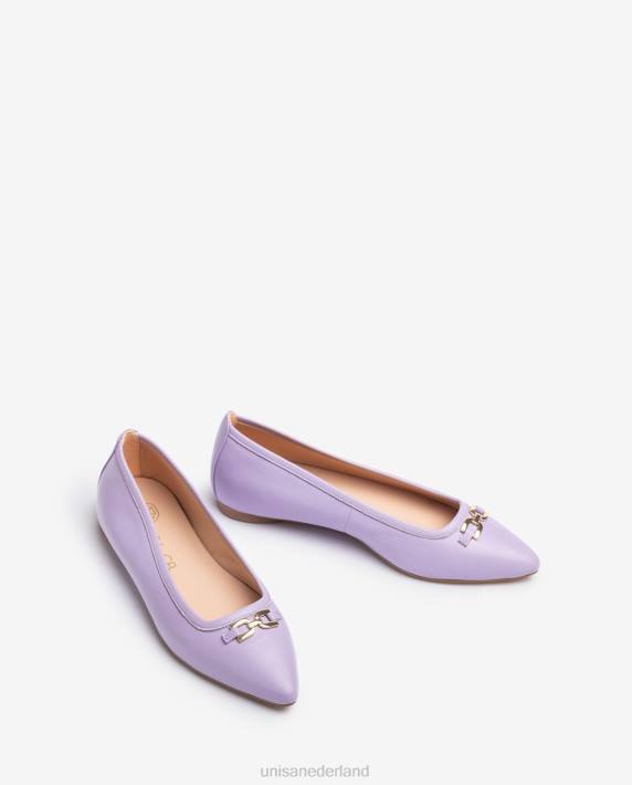 Unisa 02B0633 ballerinaschoen met spitse neus vrouwen lila