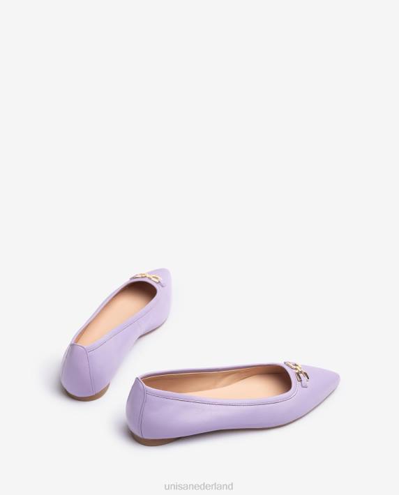 Unisa 02B0633 ballerinaschoen met spitse neus vrouwen lila