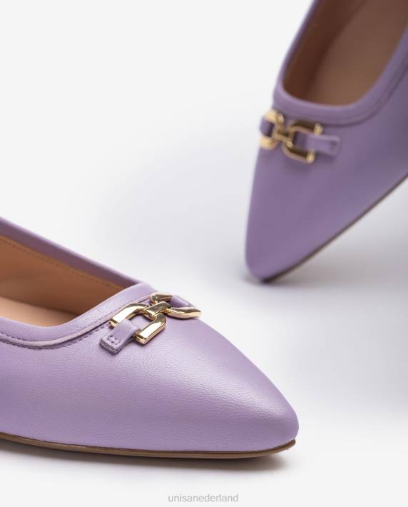 Unisa 02B0633 ballerinaschoen met spitse neus vrouwen lila