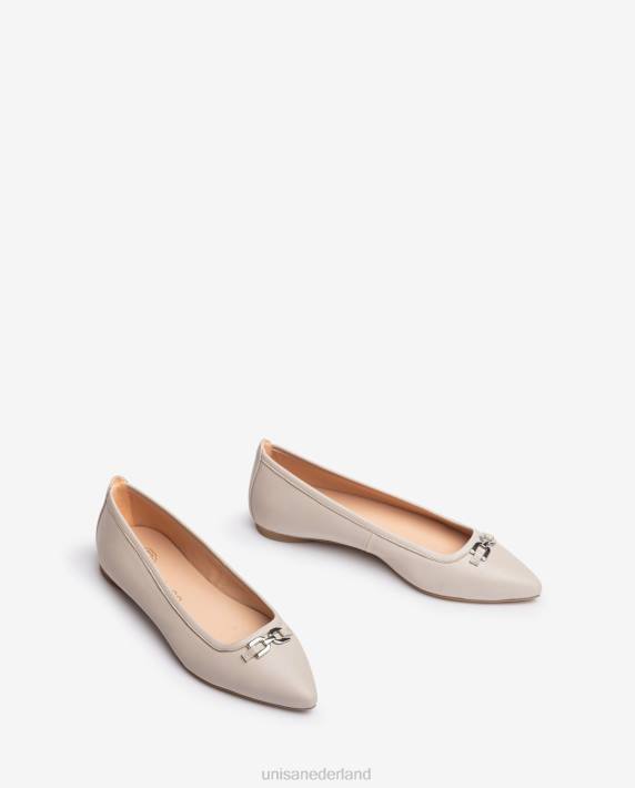 Unisa 02B0634 ballerinaschoen met spitse neus vrouwen beige