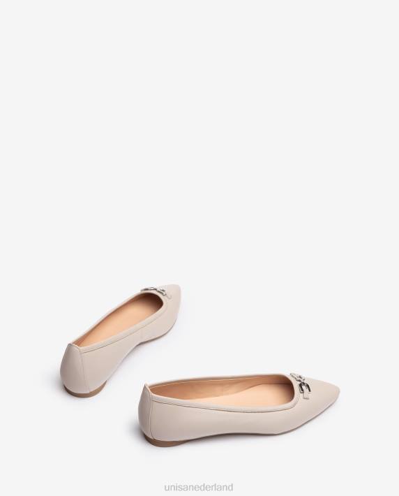 Unisa 02B0634 ballerinaschoen met spitse neus vrouwen beige