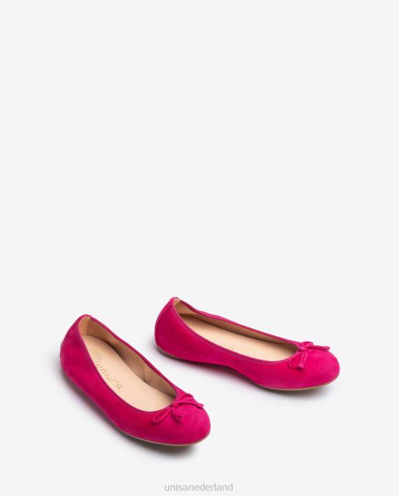 Unisa 02B0636 ballerinaschoen met ronde neus vrouwen roze