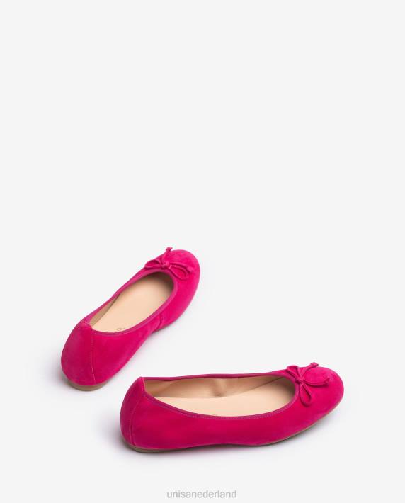 Unisa 02B0636 ballerinaschoen met ronde neus vrouwen roze