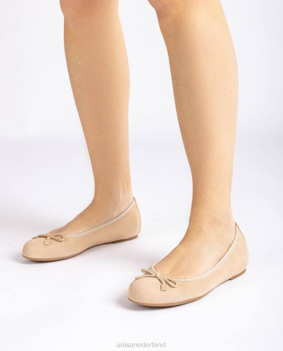 Unisa 02B0637 ballerinaschoen met ronde neus vrouwen beige