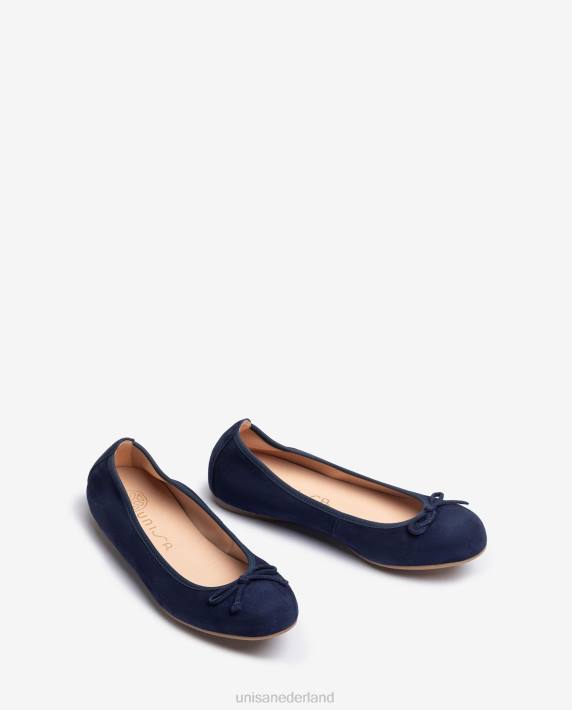 Unisa 02B0638 ballerinaschoen met ronde neus vrouwen blauw