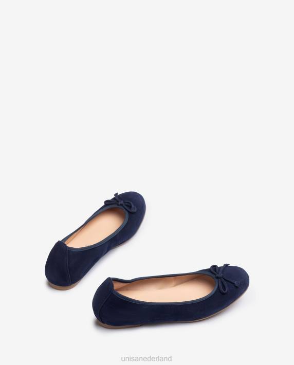 Unisa 02B0638 ballerinaschoen met ronde neus vrouwen blauw