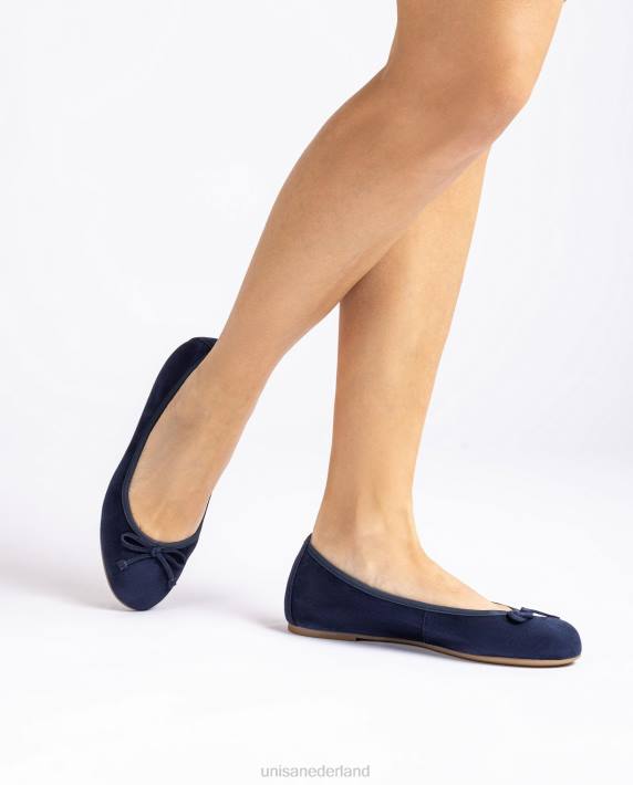 Unisa 02B0638 ballerinaschoen met ronde neus vrouwen blauw