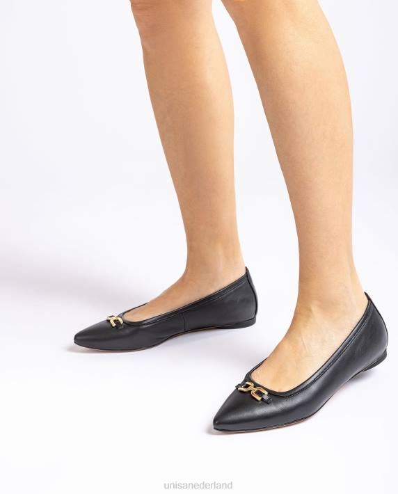 Unisa 02B0639 ballerinaschoen met spitse neus vrouwen zwart