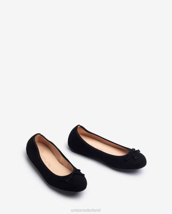 Unisa 02B0640 ballerinaschoen met ronde neus vrouwen zwart