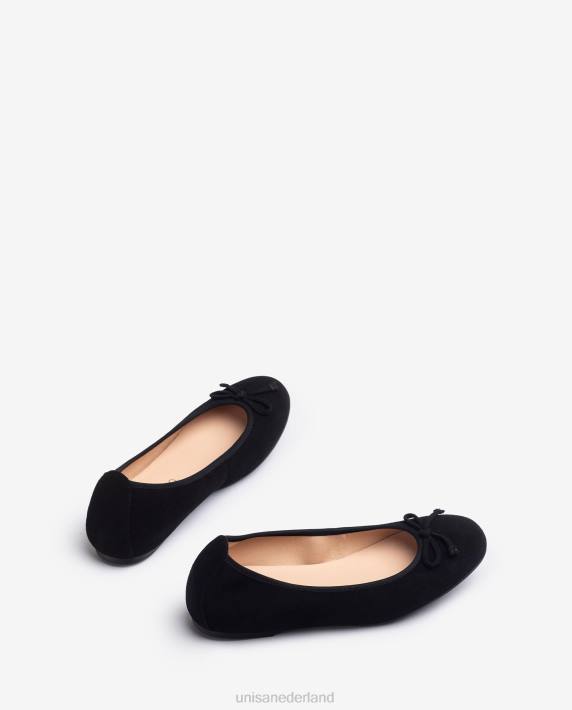 Unisa 02B0640 ballerinaschoen met ronde neus vrouwen zwart
