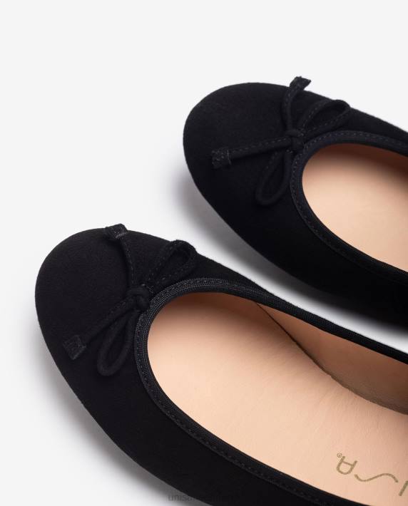 Unisa 02B0640 ballerinaschoen met ronde neus vrouwen zwart