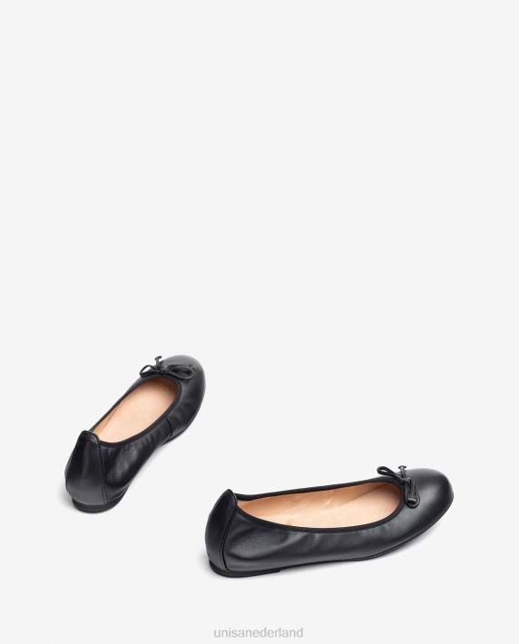 Unisa 02B0641 ballerinaschoen met ronde neus vrouwen zwart