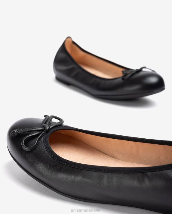 Unisa 02B0641 ballerinaschoen met ronde neus vrouwen zwart