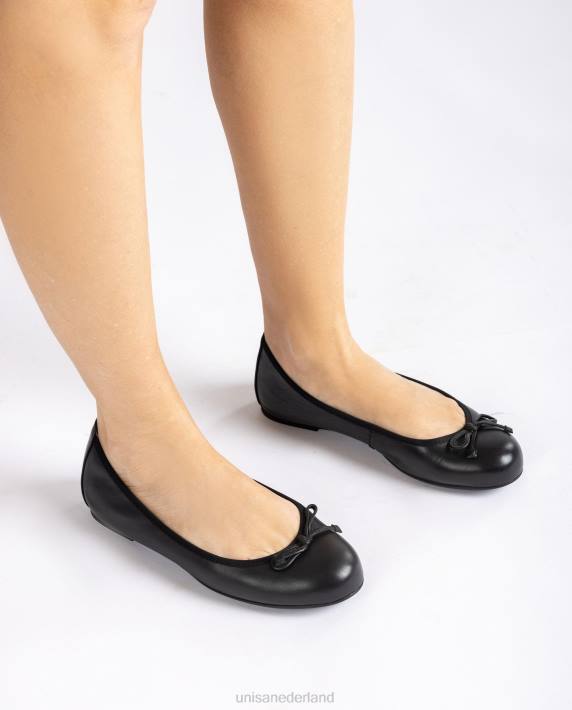 Unisa 02B0641 ballerinaschoen met ronde neus vrouwen zwart
