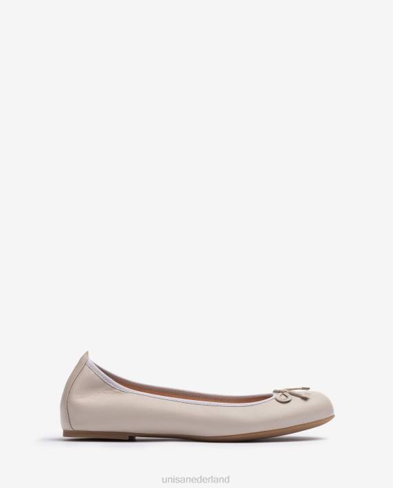 Unisa 02B0642 ballerinaschoen met ronde neus vrouwen beige