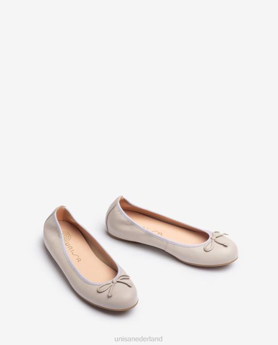 Unisa 02B0642 ballerinaschoen met ronde neus vrouwen beige