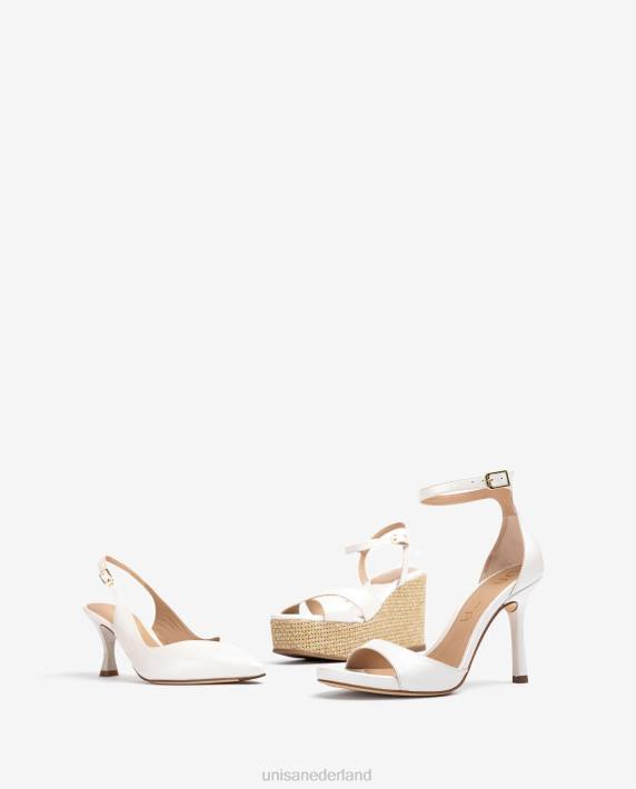 Unisa 02B0838 d'orsay slingback schoen met enkelbandje en geverfde hak vrouwen mode