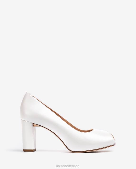 Unisa 02B0842 bruidsschoenen met hoge hakken van leer met open teen vrouwen mode