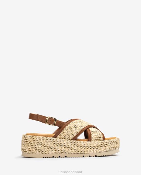 Unisa 02B0107 sandaal met brede band en blokhak vrouwen bevallig